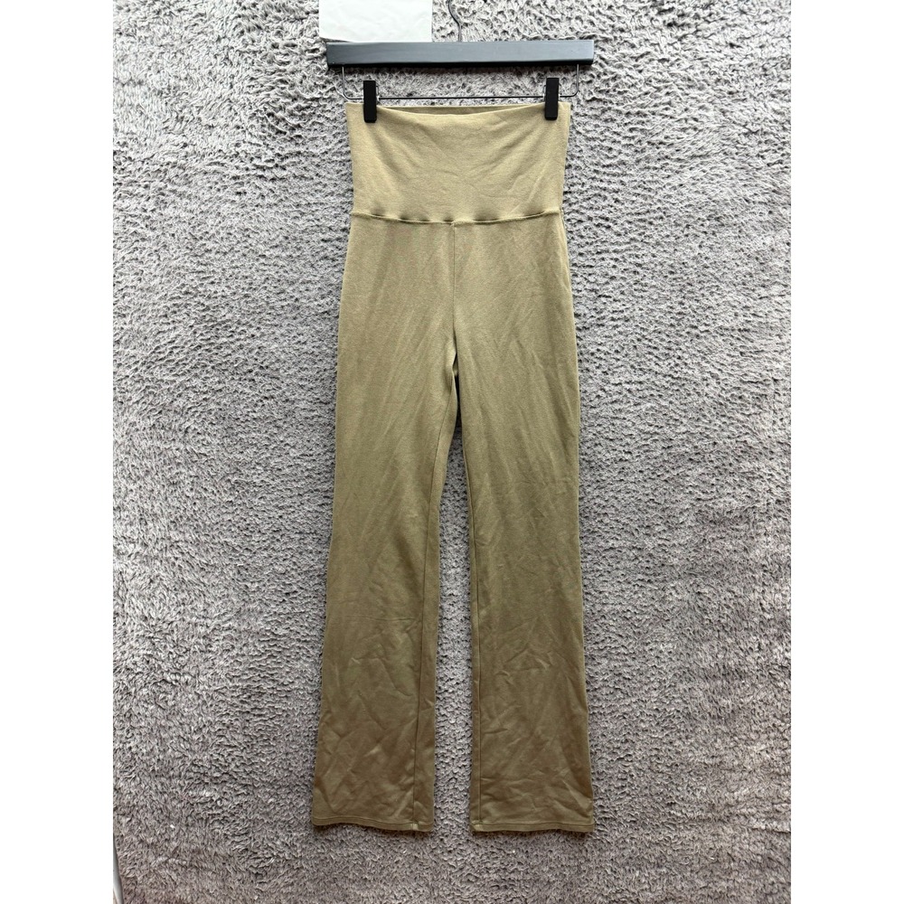 NWT Skims Outdoor Basics High-Waisted Pull On Bootcut Pants Army Womens Size S